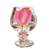 Rose im Glas - 無料のアニメーション GIF