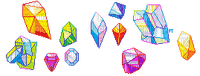floating crystals pixel art - bezmaksas png