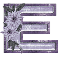 Kaz_Creations Alphabets Christmas Purple  Letter E - zadarmo png