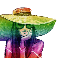 dolceluna woman hat fashion summer gif - Ilmainen animoitu GIF