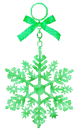 Glitter.Snowflake.Green.Animated - KittyKatLuv65 - GIF animé gratuit