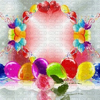 soave background animated birthday balloon rainbow - GIF animado gratis
