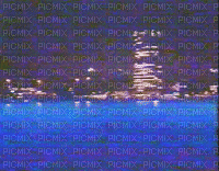 Retro city lights - Ilmainen animoitu GIF