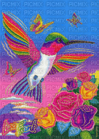 lisa frank hummingbird - Animovaný GIF zadarmo