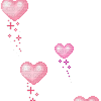 Coeur rose gif Debutante - GIF animado grátis