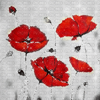 noir blanc rouge fond glitter fleurs - GIF animé gratuit