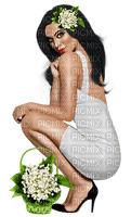 Woman. Spring. Lily of the valley. Leila - kostenlos png