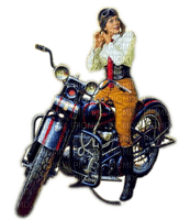 Rena Motorrad Woman Vintage - png gratis