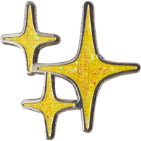 metal sparkle star glitter yellow - Free PNG