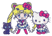 Sailor moon and Kitty ❤️ elizamio - besplatni png