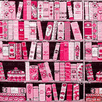 soave background  library book animated pink - Free animated GIF