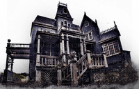 Kaz_Creations Halloween Haunted House - безплатен png