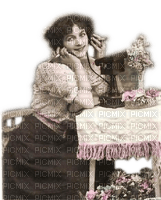 Rena Vintage Woman Telefon - ilmainen png