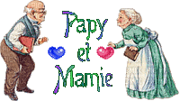 papy et mamie - Zdarma animovaný GIF