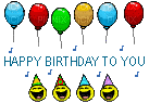 Smiley Face Birthday Party - GIF animé gratuit