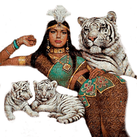 tiger woman - PNG gratuit