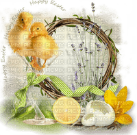 Kaz_Creations Deco Scrap Colours Frames Frame Circle Easter Text Happy Easter - δωρεάν png