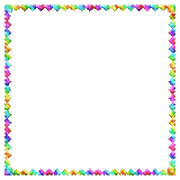 Animated.Hearts.Frame.Rainbow - KittyKatLuv65 - GIF animé gratuit