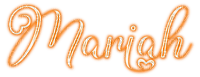 Mariah.Text.White.Orange - KittyKatLuv65 - PNG gratuit