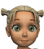 ani-flicka-ansikte-puss-barn - Darmowy animowany GIF