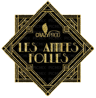 Années Folles.Logo.Gold.Black.Victoriabea - Бесплатный анимированный гифка