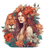 loly33 femme lion - ücretsiz png