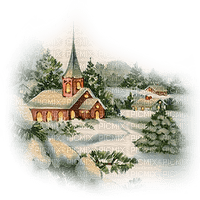 iglesia  invierno navidad  dubravka4 - nemokama png