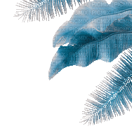 soave deco summer animated leaves palm blue - Безплатен анимиран GIF