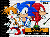 sonic the screensaver (sonic tails knuckles) - фрее пнг