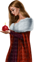 Woman with a candle. Red cloak. Leila - png gratis
