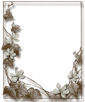 Beige.Cadre.Frame.Flowers.Victoriabea - darmowe png
