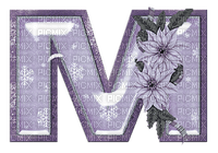 Kaz_Creations Alphabets Christmas Purple  Letter M - zadarmo png