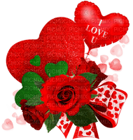 Valentine's Day.Cluster.Red.White.Green - png grátis