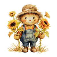 autumn, sunflowers, deco - Free PNG