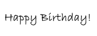 Happy Birthday text - PNG gratuit