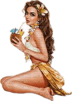 femme plage woman beach - Free PNG