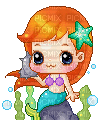 mermaid pixel doll - Gratis animeret GIF