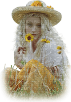 sunflower yellow woman - kostenlos png