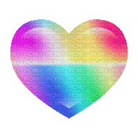 rainbow heart - Animovaný GIF zadarmo