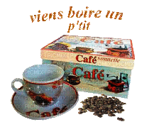 viens boire un p'tit café - 無料のアニメーション GIF
