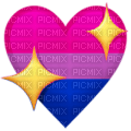 Bisexual emoji glitter heart