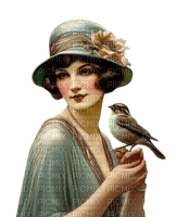 Женщина с птицей - png ฟรี