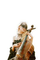 dolceluna woman fantasy autumn cello - PNG gratuit