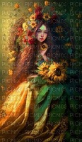 sunflower girl - ingyenes png