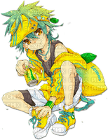 soave anime boy  lemon  fruit summer yellow - png gratis