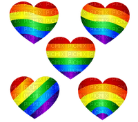 Pride hearts - zdarma png