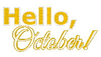 Hello October Text - Bogusia - GIF animado grátis