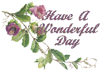 text wonderful day fleurs branch flower letter deco  friends family gif anime animated animation tube - Gratis animeret GIF
