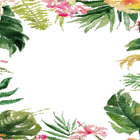 tropical frame animated - Gratis geanimeerde GIF