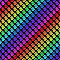 rainbow paw background - PNG gratuit